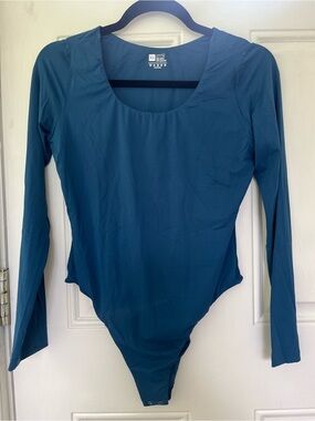 HYZ Women’s Long-Sleeve XL‎ Scoop Neck Bodysuit in Teal